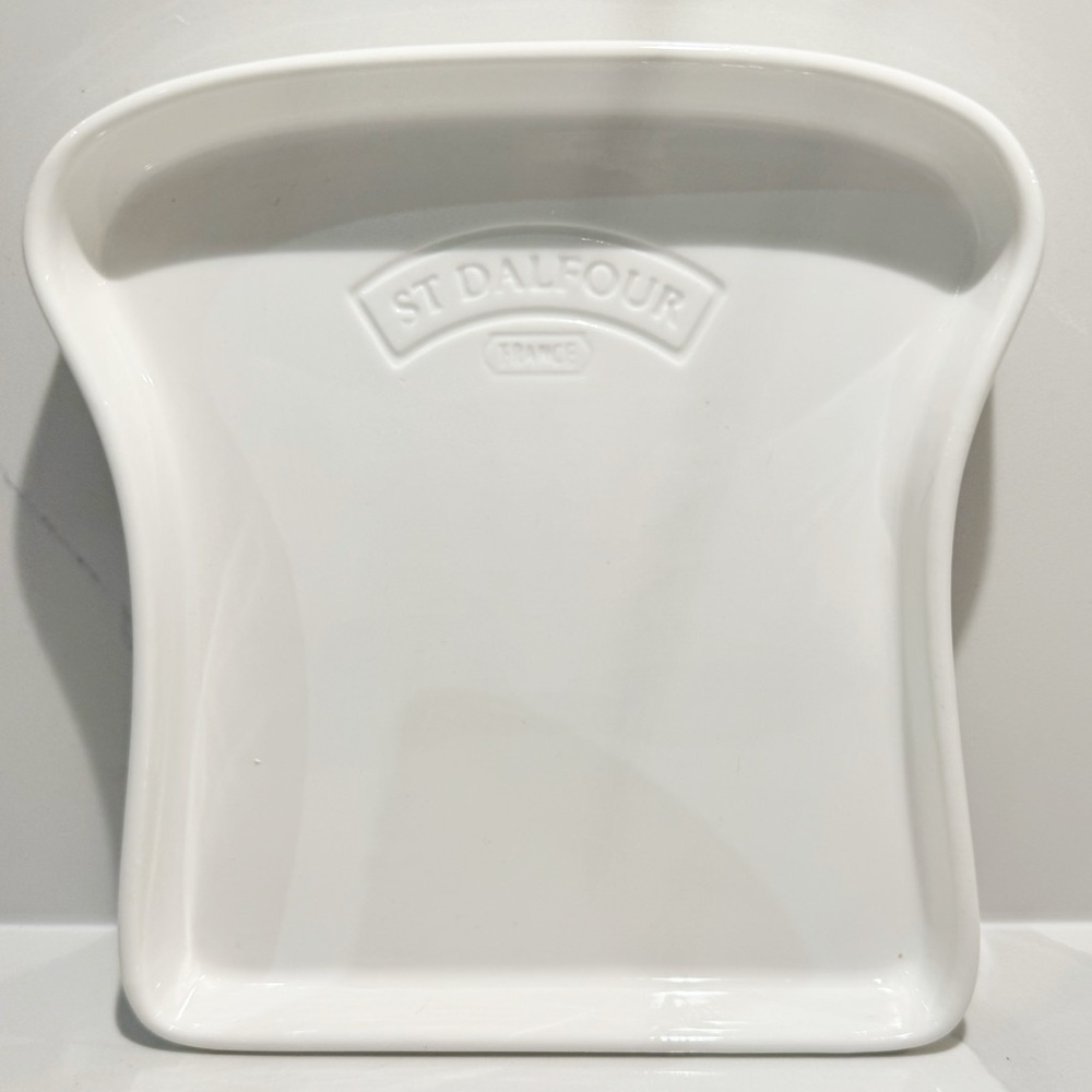 St. Dalfour France white bread shaped plate